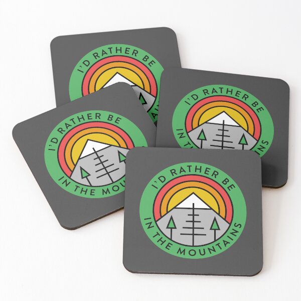 Item preview, I'd Rather Be In The Mountains Rainbow Retro designed and sold by yelly123.