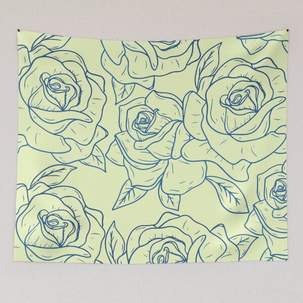 Item preview, Vintage Minimalistic RMse Floral Pattern On Ligtt Mint designed and sold by GraphicsClub.