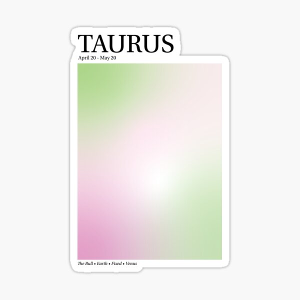 TAURUS • STAR SIGN COLOR STORY SERIES • ASTROLOGY Sticker