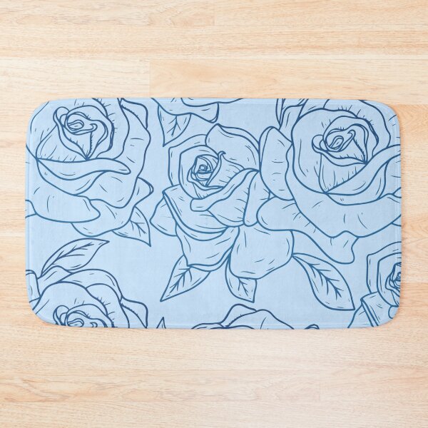 Item preview, Vintage Minimalistic Rose Floral Pattern On Light Blue designed and sold by GraphicsClub.