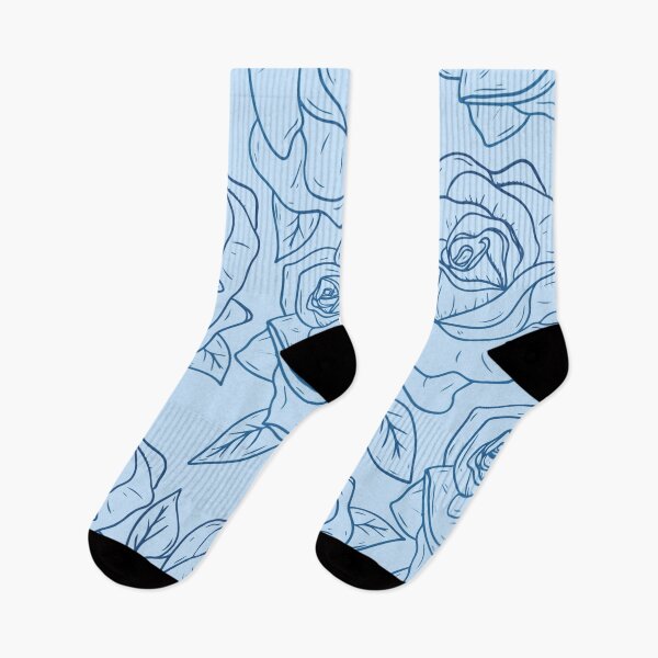 Item preview, Vintage Minimalistic Rose Floral Pattern On Light Blue designed and sold by GraphicsClub.