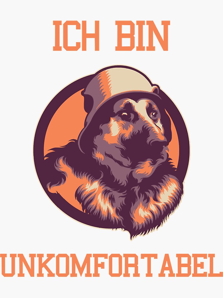 "Ich bin Unkomfortabel German Shepherd Meme" Sticker for Sale by