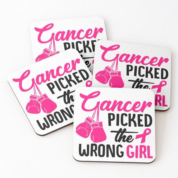 Item preview, Cancer Picked The Wrong Girl Breast Cancer Awareness designed and sold by EmilieWebeEW.