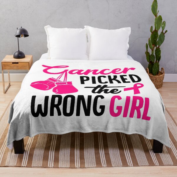 Item preview, Cancer Picked The Wrong Girl Breast Cancer Awareness designed and sold by EmilieWebeEW.