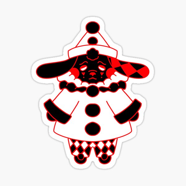 Clown Animal Bunny Sticker