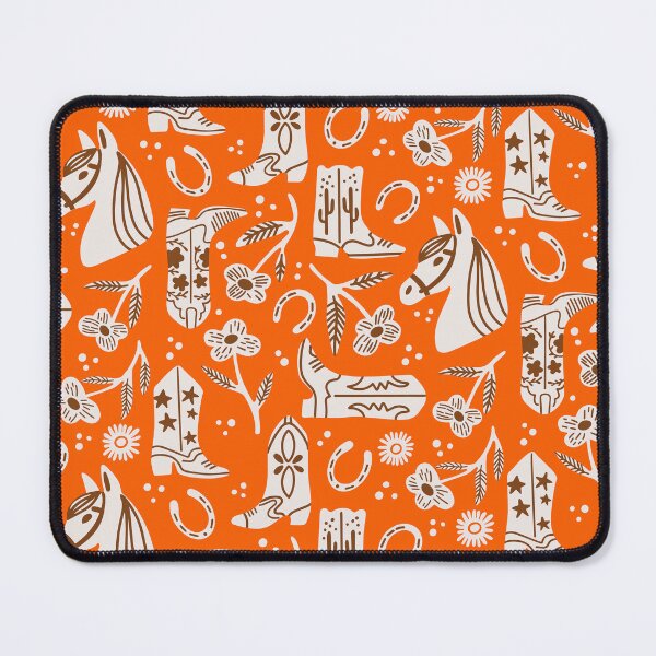 Item preview, Cowgirl Pattern in Retro Orange  designed and sold by cindytomczyklee.
