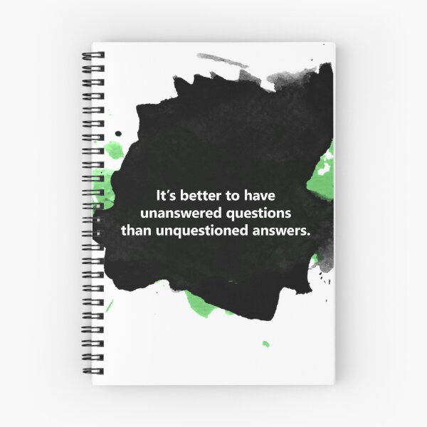 Item preview, Atheism Quote: It's Better to have Unanswered Questions designed and sold by ThisOnAShirt.