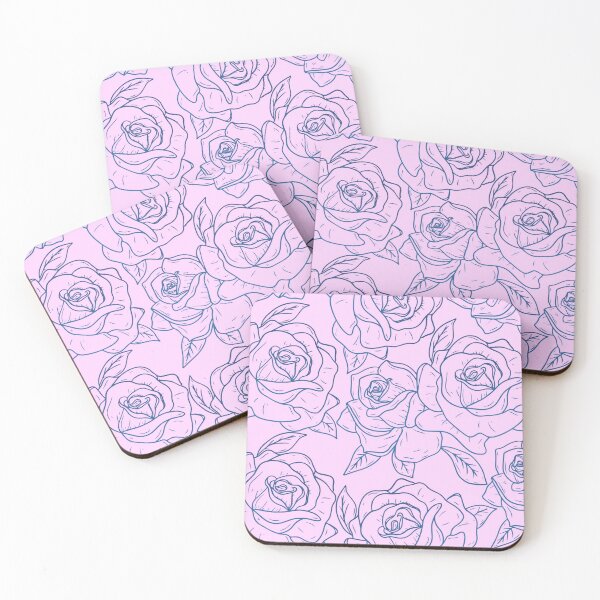 Item preview, Vintage Minimalistic Rose Floral Pattern On Light Pink designed and sold by GraphicsClub.