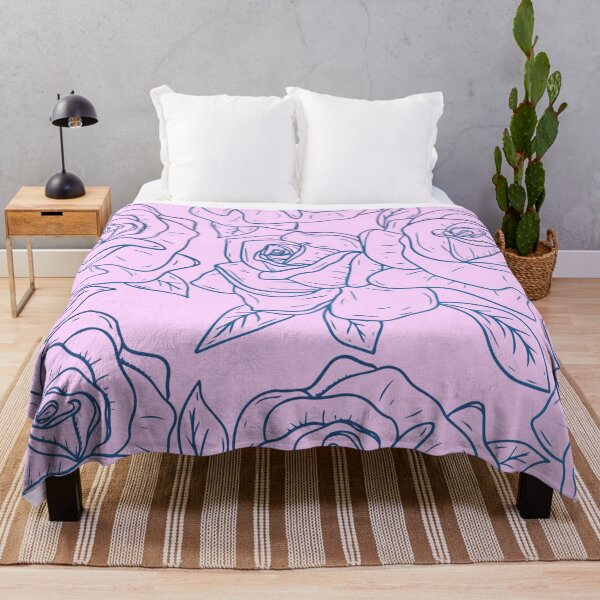 Item preview, Vintage Minimalistic Rose Floral Pattern On Light Pink designed and sold by GraphicsClub.