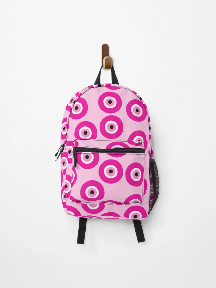 Evil Eye Pink Girls Ruffled Backpack