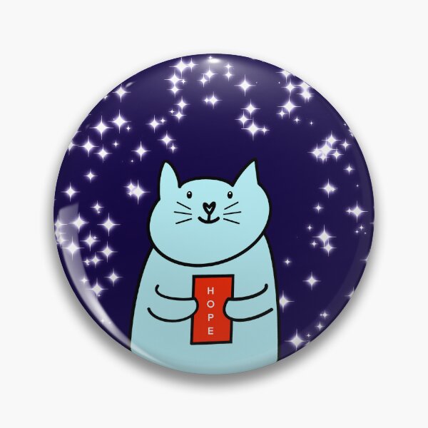 Item preview, Cute Keep Hope Make a Wish Cat Cartoon Starry night Cartoon Illustration designed and sold by wenjunior.