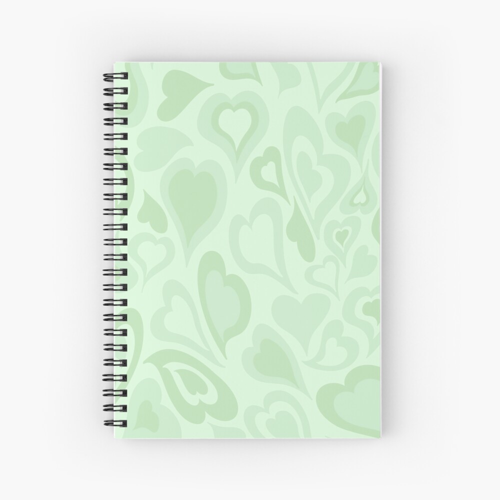 Preppy School Supplies, Sage Green, Aesthetic, Hearts, Y2K, Preppy Spiral  Notebook for Sale by 1StickerShop