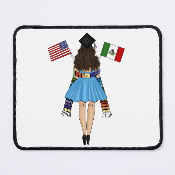 Item preview, Latina Graduate With Serape And Graduation Hat designed and sold by SMillustrations.