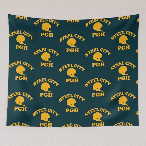 Item preview, Pittsburgh Steel City PGH Football Helmet Retro Black Shirts s   designed and sold by LaVintaStore.