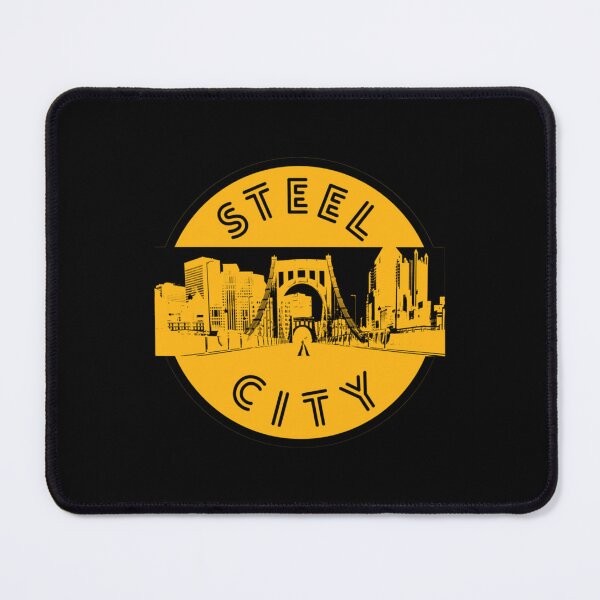 Item preview, Pittsburgh Steel City Retro Bridge Skyline Photography Gold White Shirts s designed and sold by LaVintaStore.