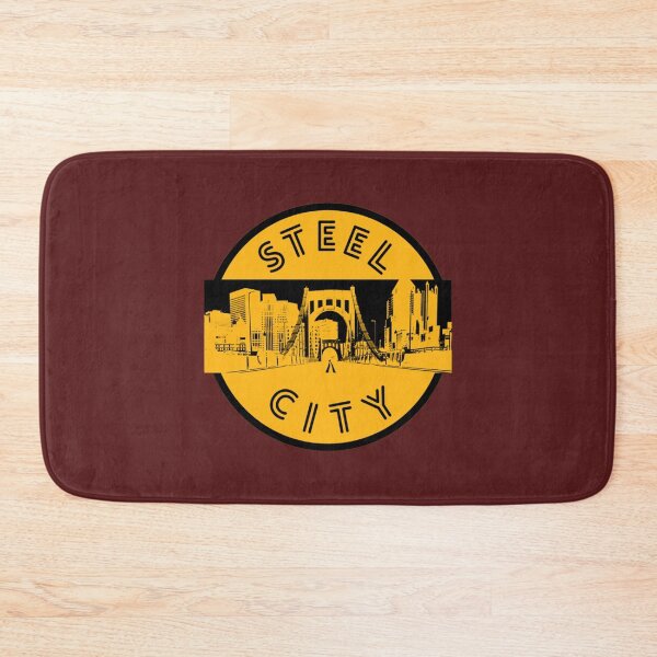 Item preview, Pittsburgh Steel City Retro Bridge Skyline Photography Gold White Shirts s   designed and sold by LaVintaStore.