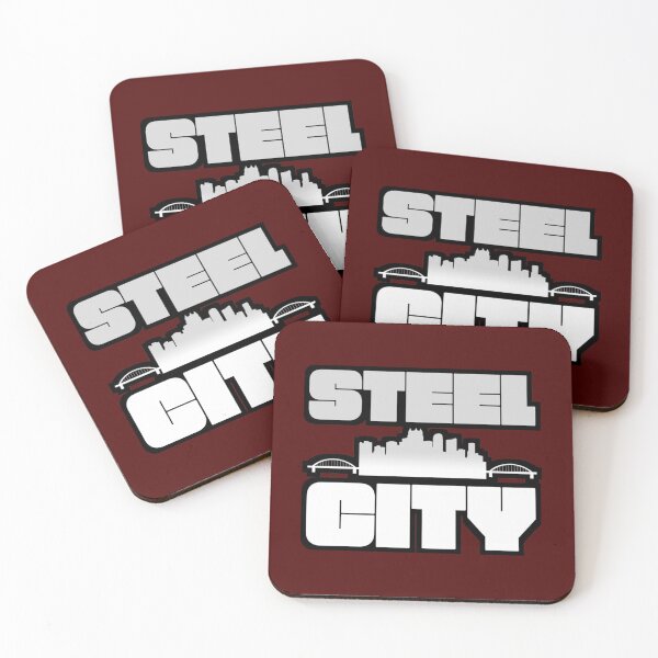 Item preview, Steel City Pittsburgh Pennsylvania Retro Skyline Grey Steel Camisas s designed and sold by LaVintaStore.