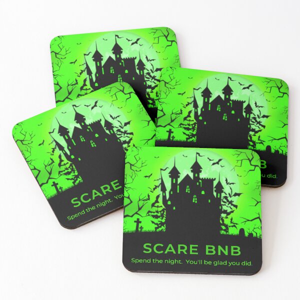Item preview, Scare BNB Halloween design Green variant designed and sold by PoppysPrintings.