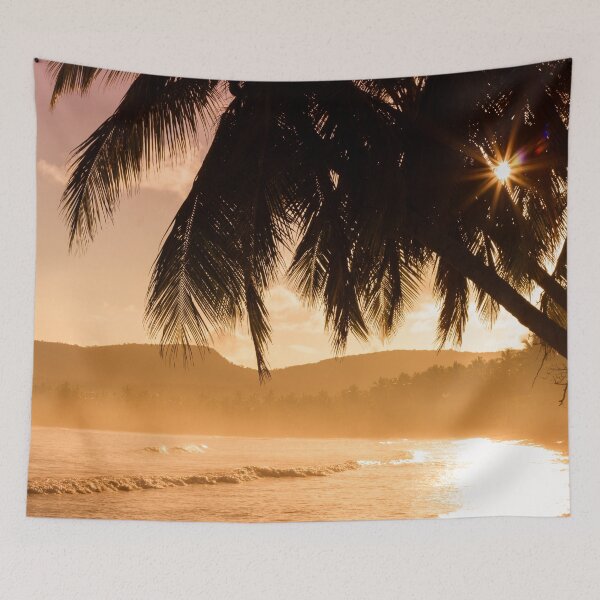 Item preview, Perfect tropical palm tree island sunset designed and sold by TravelDream.