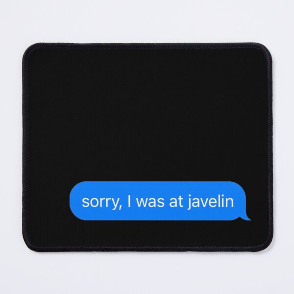 Item preview, Sorry I Was At Javelin Text Message Black - Funny Gym designed and sold by GymWearDepot.