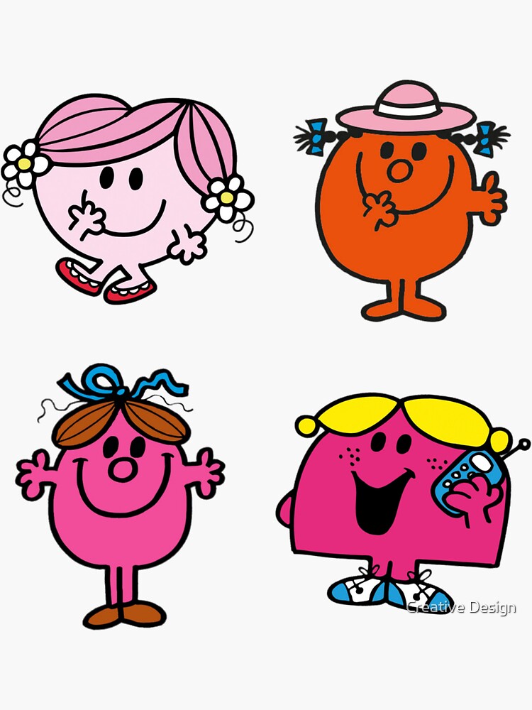 "Little Miss Characters Stickers!" Sticker for Sale by Taj05 | Redbubble