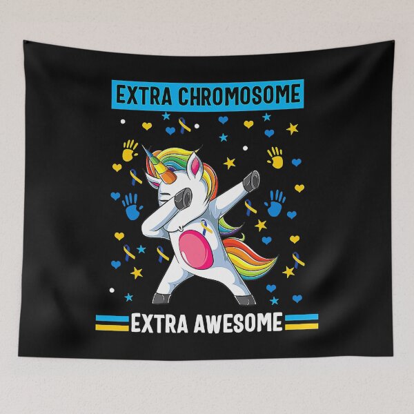 Item preview, Unicorn Extra Chromosome Ext Awesome Down syndrome awareness designed and sold by EmilieWebeEW.