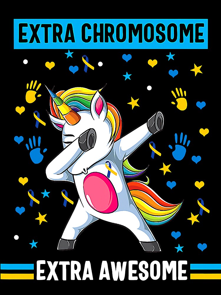Unicorn Down Syndrome Awareness Extra Chromosome Ext Awesome T-Shirt Unicorn Down Syndrome Awareness Extra Chromosome Ext Awesome T-Shirt