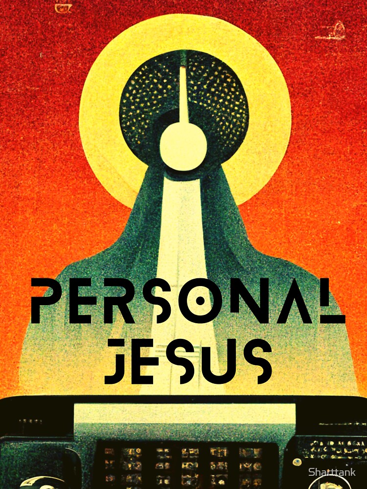 "Personal Jesus Mondo Art" Sticker for Sale by Sharttank Redbubble