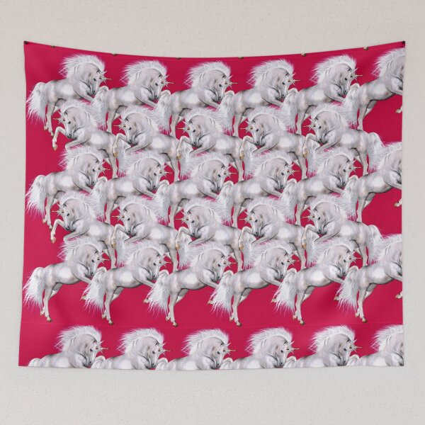 Item preview, Prancing white unicorns designed and sold by BURPdesigns.
