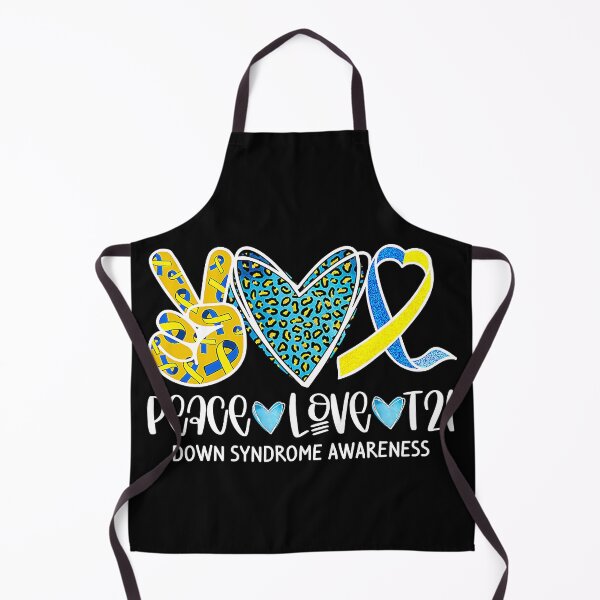 Item preview, Peace Love T21 Blue & Yellow Ribbon Down Syndrome Awareness designed and sold by EmilieWebeEW.