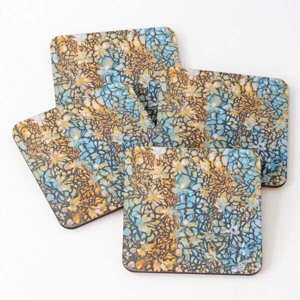 Item preview, Brown and Blue Floral Abstract designed and sold by Karen Simon.
