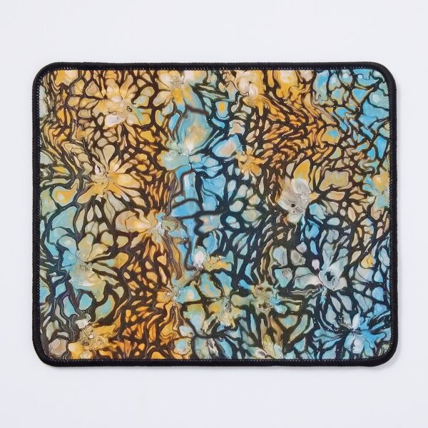 Item preview, Brown and Blue Floral Abstract designed and sold by Karen Simon.