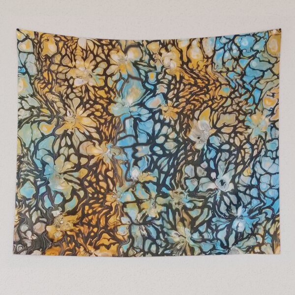 Item preview, Brown and Blue Floral Abstract designed and sold by Karen Simon.