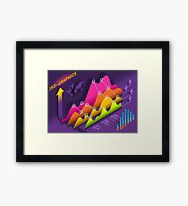 Isometric Infographic Stats Set Elements Framed Print