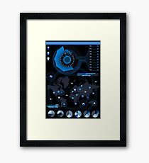 Abstract Futuristic infographic big data Framed Print