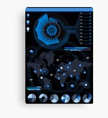 Abstract Futuristic infographic big data Canvas Print