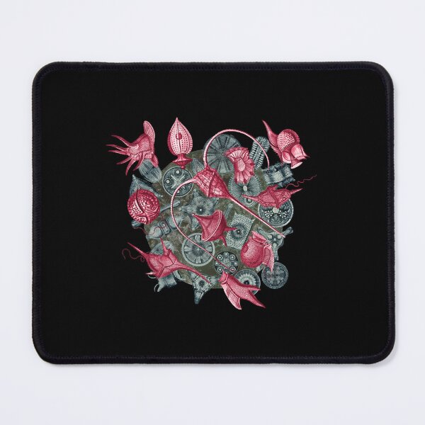 Item preview, Ernst Haeckel Red Peridinea on Cerulean Diatoms  designed and sold by MrDavidS59848.