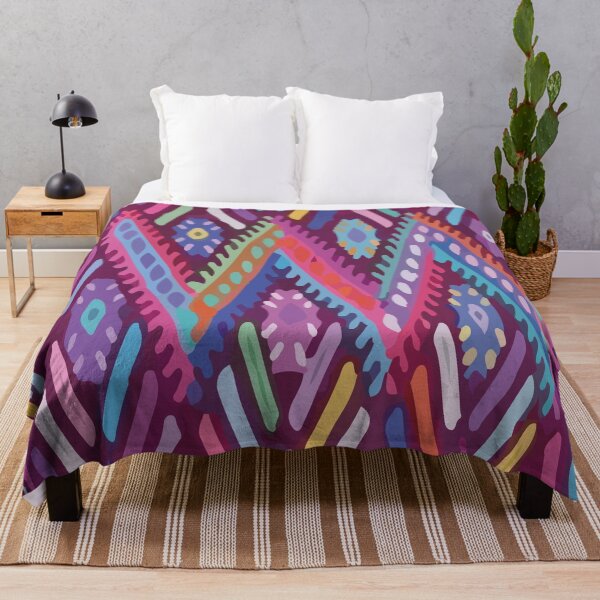 Item preview, Mexican textile mayan fabric traditional woven ethnic blanket colorful boho rebozo designed and sold by T-Mex.