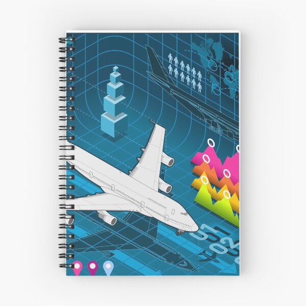 Item preview, Isometric Airplane Infographic Airport designed and sold by aurielaki.