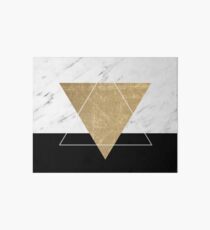 Golden marble deco geometric Art Board