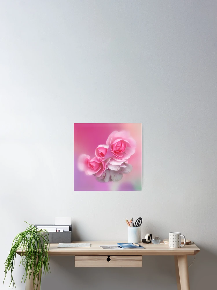 Thumbnail 2 of 3, Poster, Pink Roses designed and sold by BerylBez.