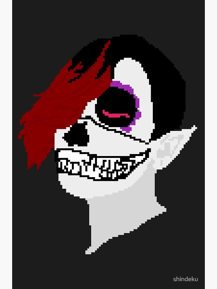 “Half-Human Half-Skeleton Pixel Art Portrait " Photographic Print for