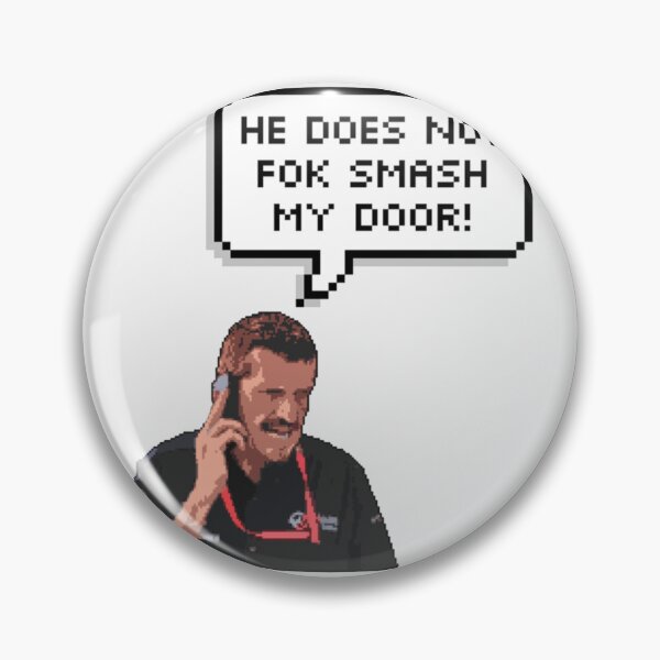Item preview, Guenther Steiner - He does not FOK SMASH MY DOOR pixel art - Limited Edition | Perfect Gift designed and sold by jenniedevo.
