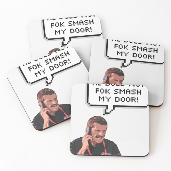Item preview, Guenther Steiner - He does not FOK SMASH MY DOOR pixel art - Limited Edition | Perfect Gift designed and sold by jenniedevo.