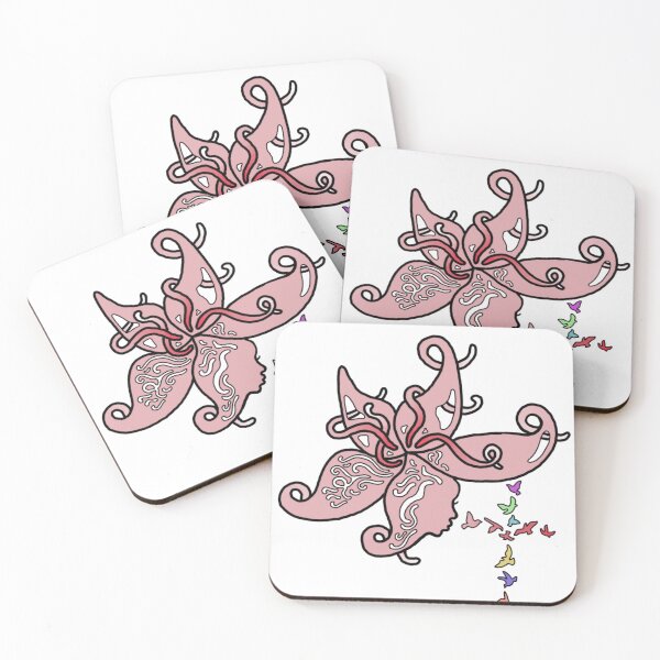 Item preview, Abstract Birds Floral Cross designed and sold by Lenaartist.