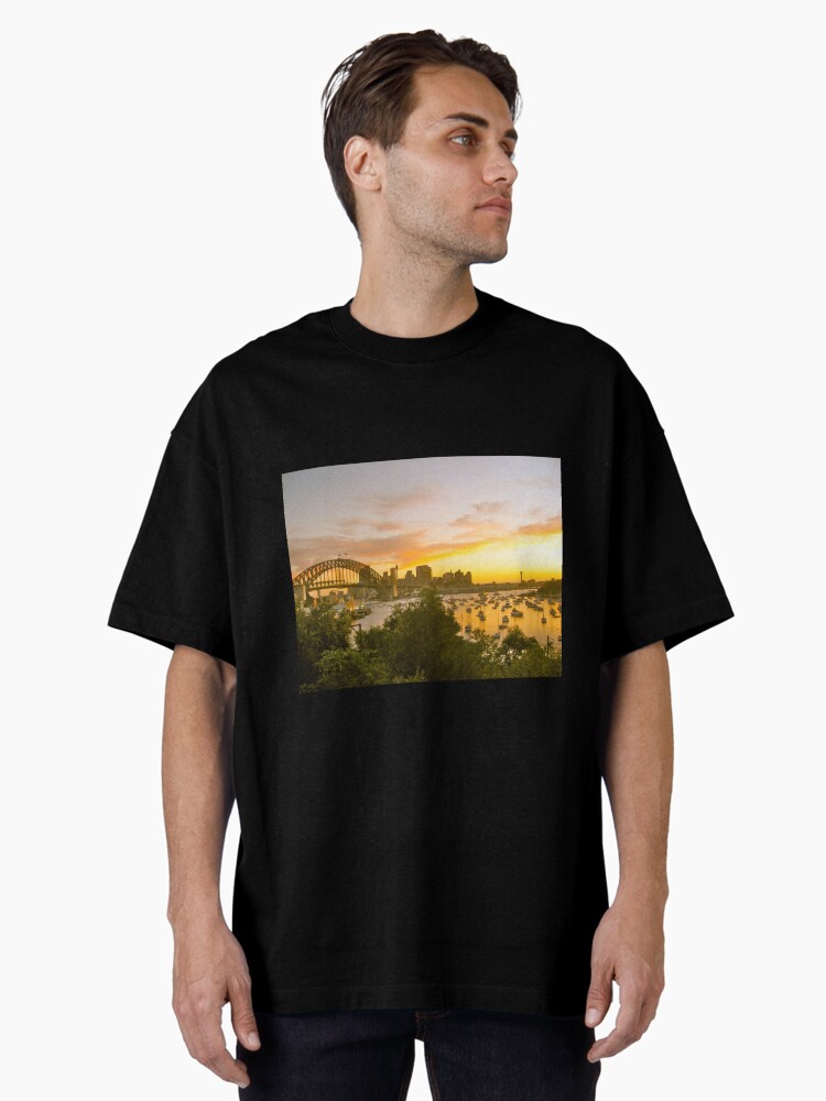 Thumbnail 2 of 7, Oversized T-Shirt, Harbour Bridge at Sunset designed and sold by Jdubphotog.