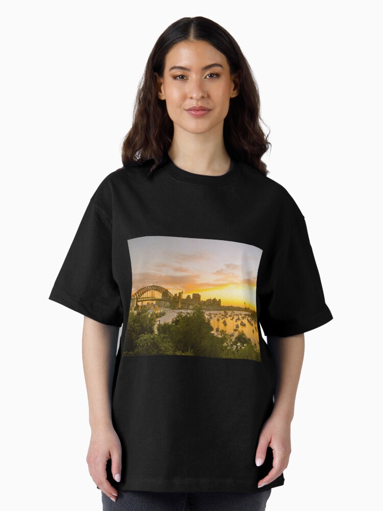 Thumbnail 1 of 7, Oversized T-Shirt, Harbour Bridge at Sunset designed and sold by Jdubphotog.