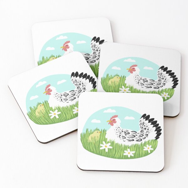 Item preview, mother hen and chick designed and sold by PigeonGryphon.