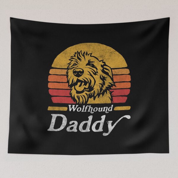 Item preview, Retro Vintage Irish Wolfhound Daddy designed and sold by More Cute Dogs.