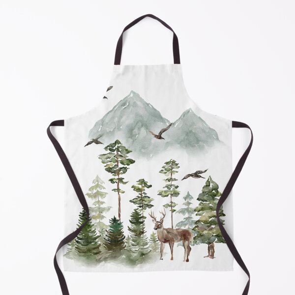 Item preview, Forest Deer Trees Mountains Eagles Pine Nature designed and sold by Sagittarius-Lin.